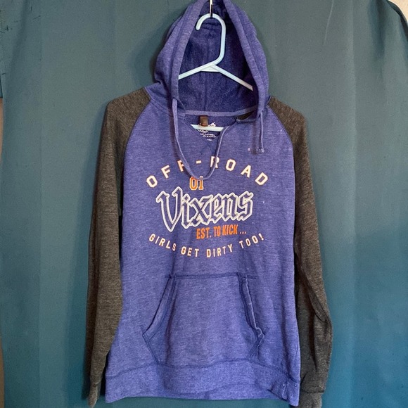 Off-Road Vixens Blue & Gray Hooded Sweatshirt - Picture 1 of 7